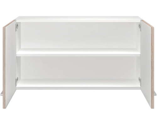 Otevřená spodní skříňka se dvěma policemi