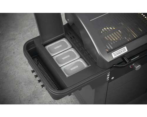 Gril Tenneker s nádobami pro udržování teploty