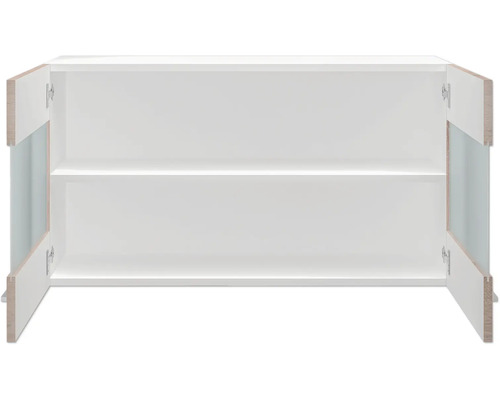 Otevřená nástěnná skříňka se dvěma policemi