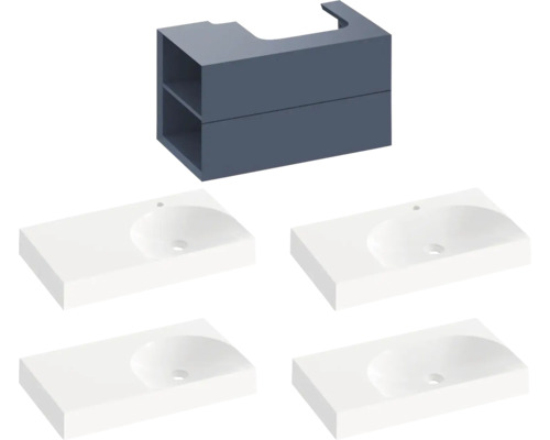 Skříňka pod umyvadlo se čtyřmi umyvadly