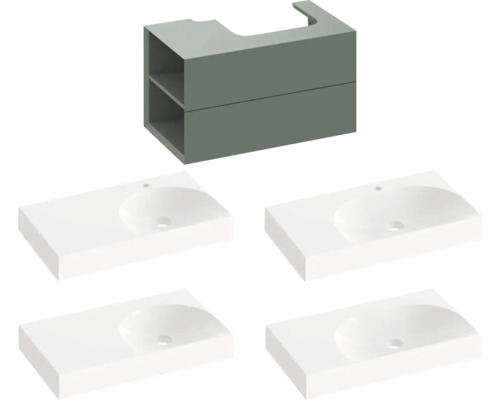 Skříňka pod umyvadlo se čtyřmi umyvadly