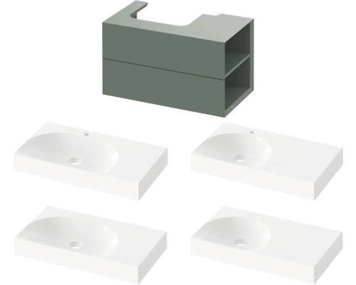 Skříňka pod umyvadlo se čtyřmi umyvadly