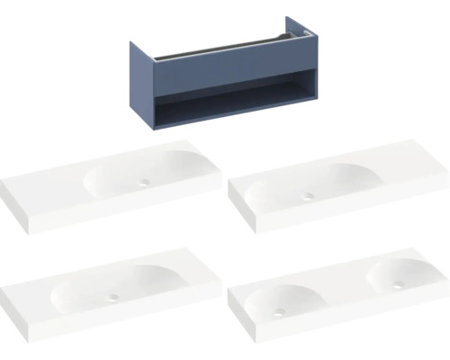 Skříňka pod umyvadlo s jednoduchými a dvojitými umyvadly