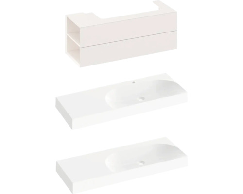 Umyvadlo se skříňkou a dvěma zásuvkami