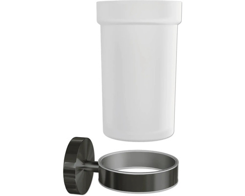 Nástěnný držák na kelímek na zubní kartáčky s keramickým kelímkem