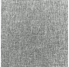 Detail šedé nábytkové látky s lněnou strukturou