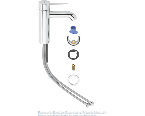 Umyvadlová baterie s montážním příslušenstvím