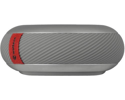 Logo Walteco na šedém kulatém reproduktoru