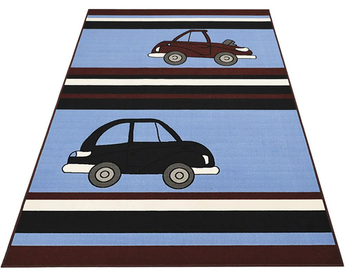 Koberec s motivem auta a pruhy