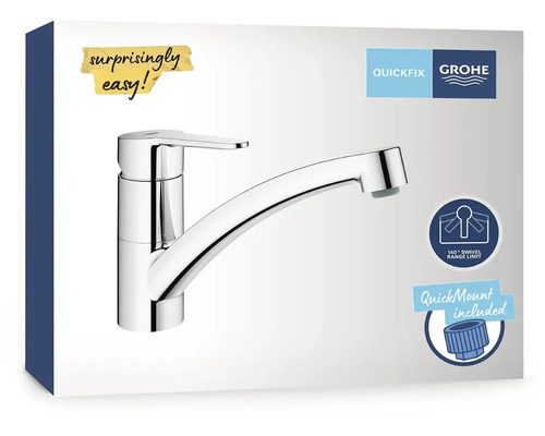 Balení jednopákové dřezové baterie Grohe Quickfix