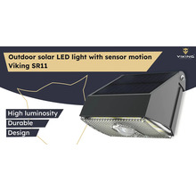 Solární LED venkovní světlo s pohybovým senzorem Viking SR11