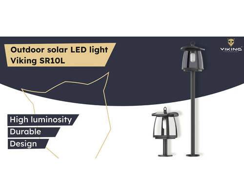 Solární LED venkovní svítidlo Viking SR10L