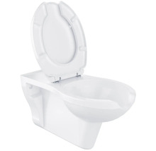 Závěsná hlubokosplachovací toaleta s otevřeným záchodovým prkénkem