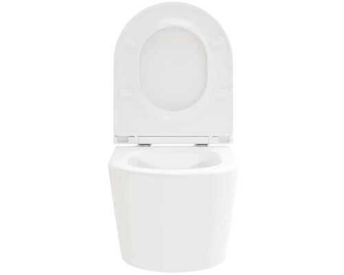 Závěsný hluboký splachovací záchod s otevřeným záchodovým prkénkem