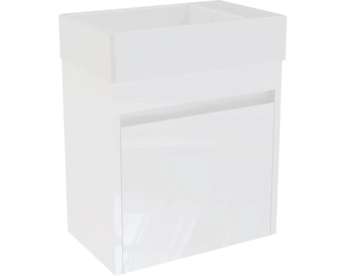 Bílá skříňka pod umyvadlo se zásuvkou do koupelny