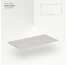 Šedá podlahová dlaždice vzhled betonu, 1200 x 600 milimetrů