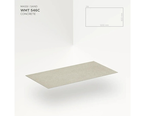 Vzor dlaždice Massi Sand WMT 546C Concrete, 1200 x 600 mm