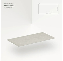 MASSI White WMT 503C betonová dlaždice, 1200 x 600 mm