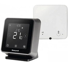 Termostat Honeywell s digitálním displejem a přidruženou řídicí jednotkou