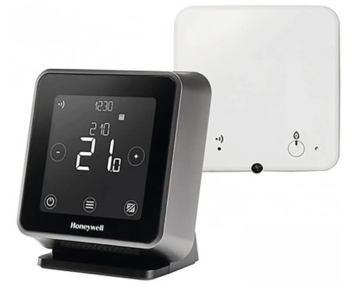 Termostat Honeywell s digitálním displejem a přidruženou řídicí jednotkou