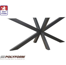 Kovová podnož stolu s hvězdicovitým uspořádáním