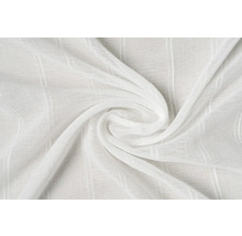 Bílá záclonová látka s proužkovaným vzorem