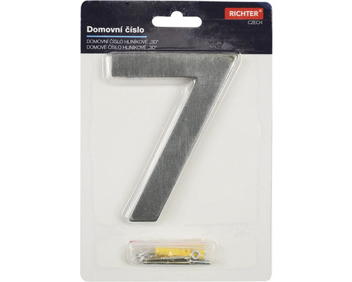 Hliníkové domovní číslo 7
