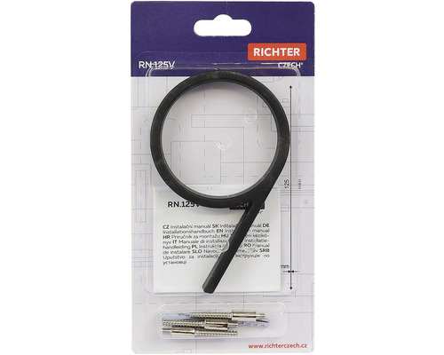 Připojovací oblouk spotřebiče Richter s upevňovacím materiálem