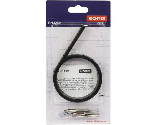 Držák rozety Richter s upevňovacím materiálem, 125 milimetrů