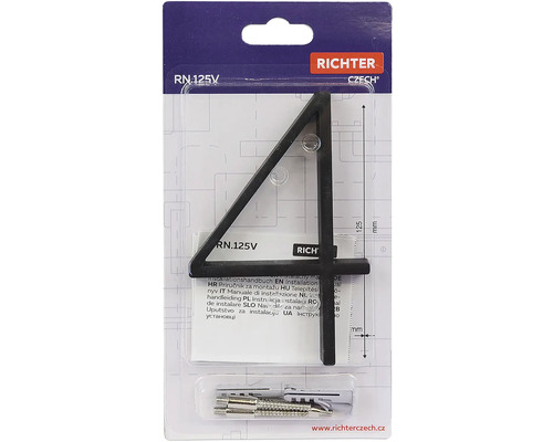 Číslo domu Richter Czech 4, výška 125 milimetrů, včetně montážního materiálu