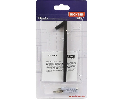 Číslo domu Richter 1 s montážním materiálem v balení