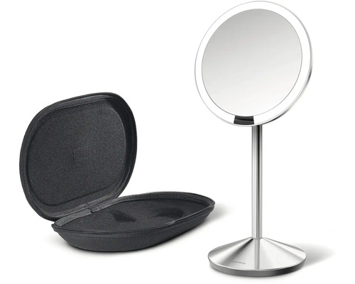 Kosmetické zrcadlo s LED osvětlením a úložným pouzdrem