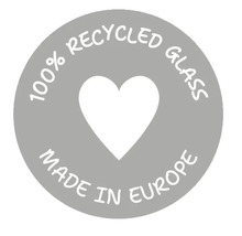 Značka: 100 procent recyklované sklo, vyrobeno v Evropě