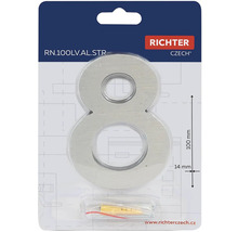 Číslo domu 8 z hliníku, výška 100 mm