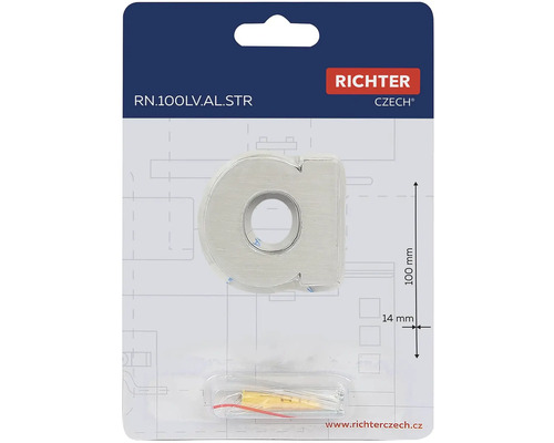 Richter Číslo domu nula z hliníku, výška 100 milimetrů