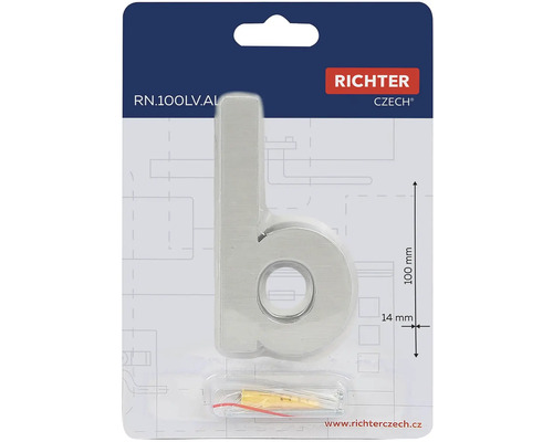 Písmeno Richter b, výška cca 100 mm, včetně upevňovacího materiálu