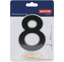 Domovní číslo 8 z kovu, výška 100 mm