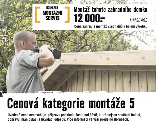 Montáž zahradního domku servis Hornbach