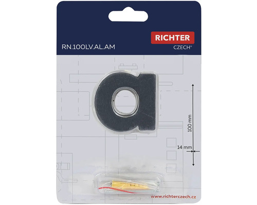 Richter Czech Písmeno a číslo domu z hliníku, výška 100 mm