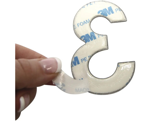 Číslo domu 3 s lepicí páskou 3M