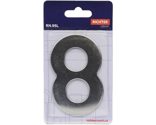 Číslo domu 8 z kovu