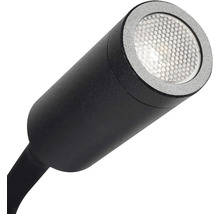 Černé LED svítidlo ve tvaru válce