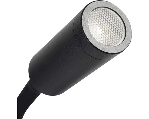 Černé LED svítidlo ve tvaru válce