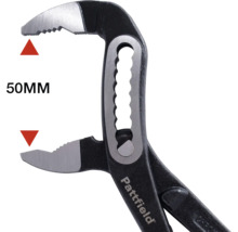 Kombinované kleště na vodní čerpadla s 50milimetrovým otvorem čelistí