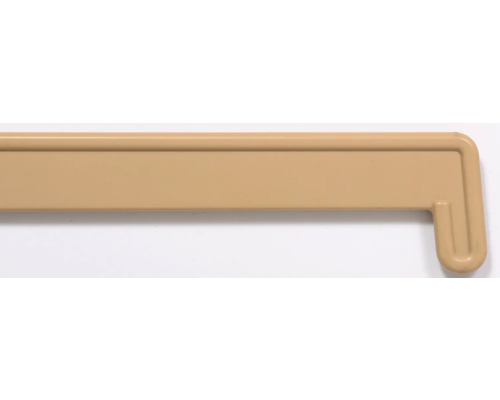 Detailní pohled na plastovou závěsnou lištu