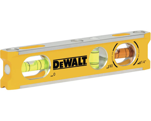 Vodováha DeWalt s libelami pro horizontální a vertikální vyrovnání