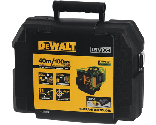 Křížový liniový laser Dewalt v transportním kufříku