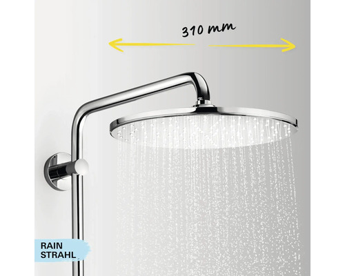 Sprchová hlavice o průměru 310 milimetrů s dešťovým paprskem