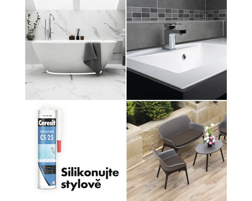 Koláž různých sanitárních a venkovních scén.