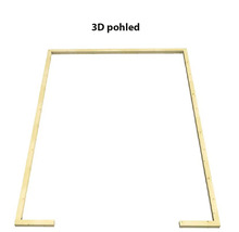 Dřevěný rám ve 3D pohledu